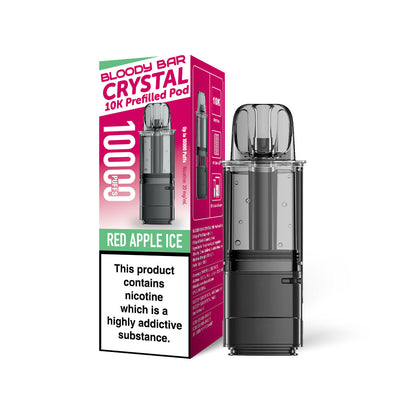 Bloody Bar Crystal 10K Refill Pods: Red Apple Ice - 20mg