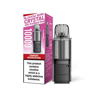 Bloody Bar Crystal 10K Refill Pods: Strawberry Watermelon BGUM - 20mg