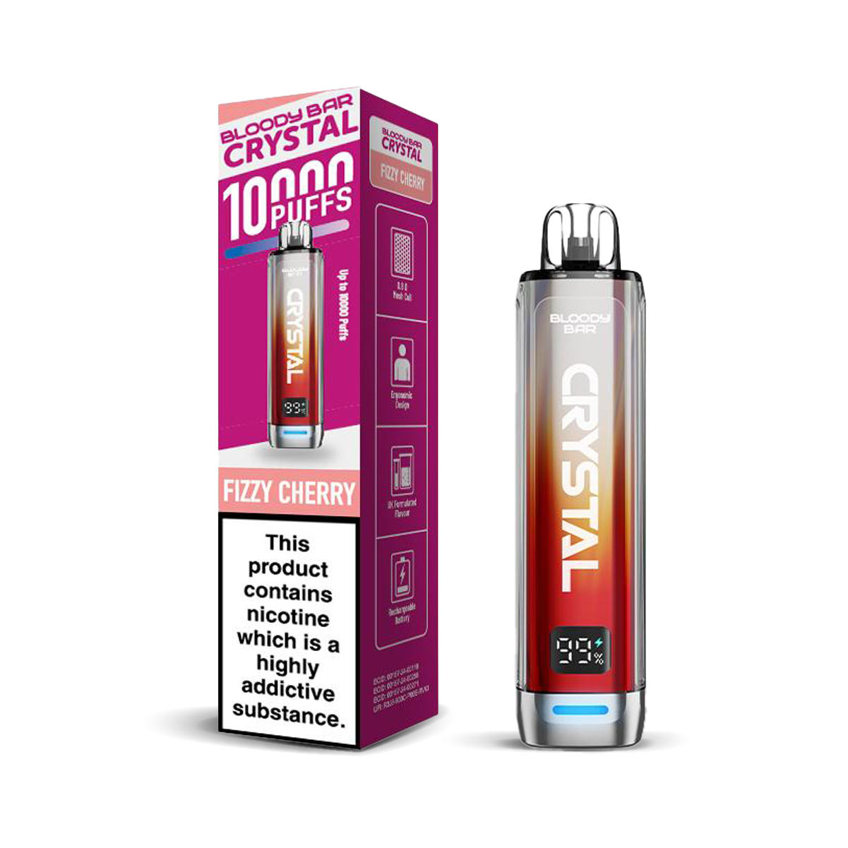 Bloody Bar Crystal 10K Pod Kits: Fizzy Cherry – 20mg