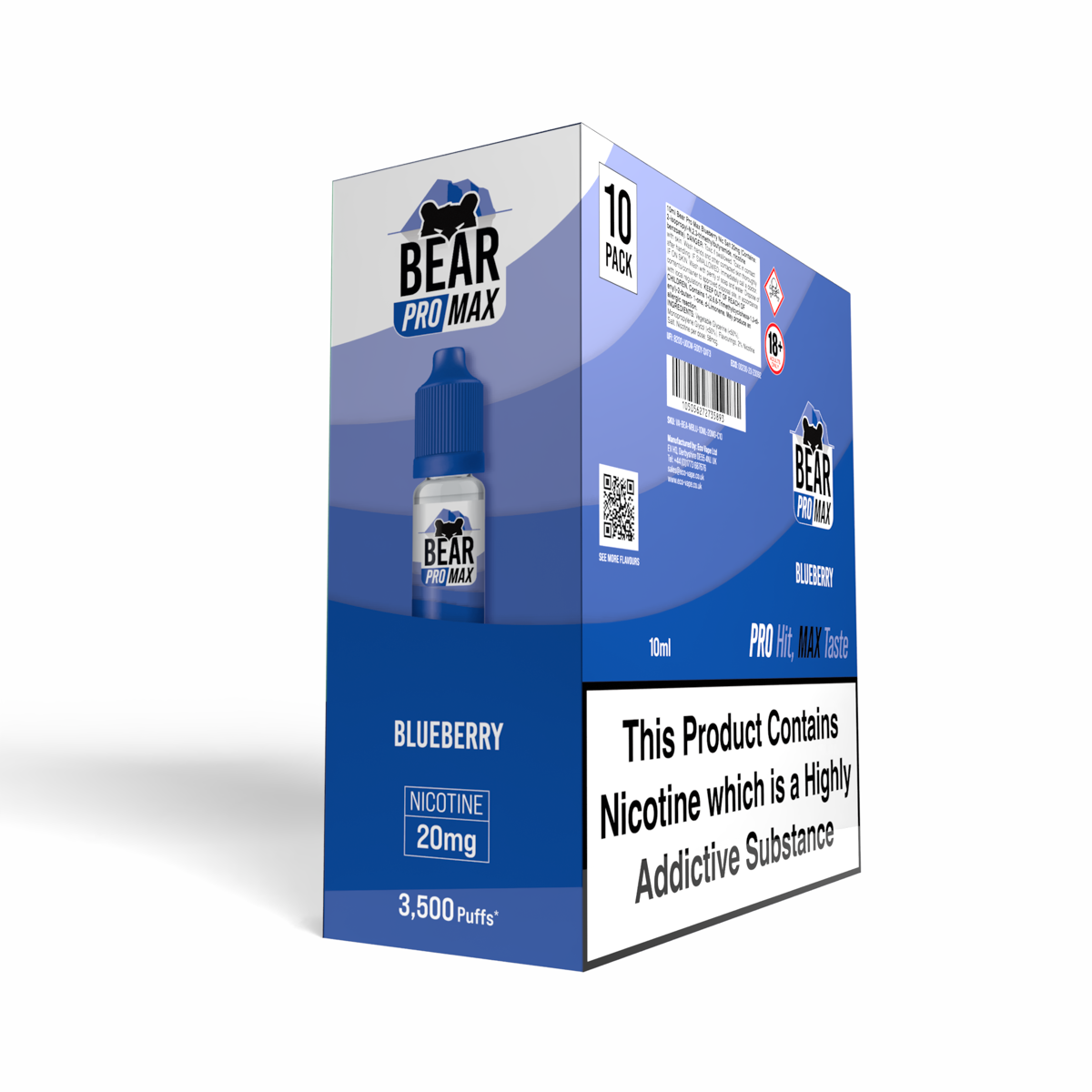 BEAR Pro MAX Salts: Blueberry - 10mg (10 Pack)