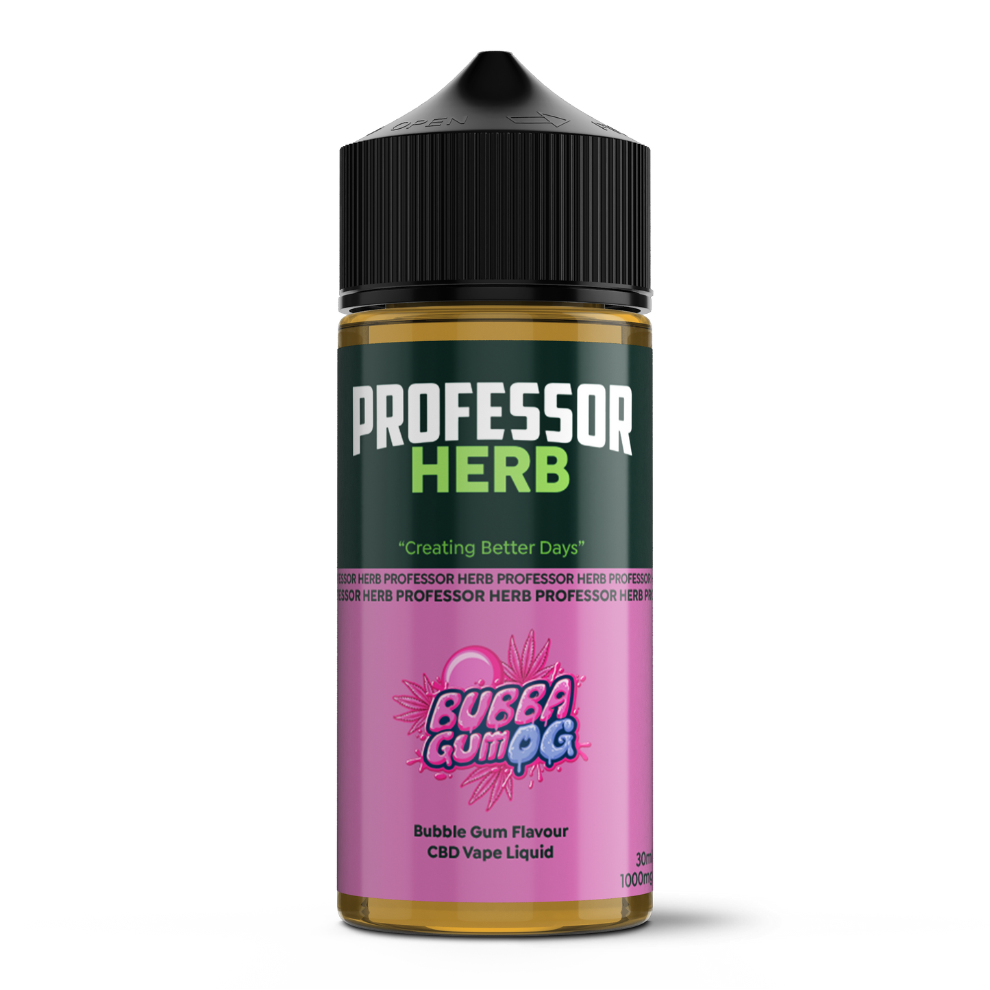 Professor Herb CBD Vape Liquid 1000mg/30ml - Bubba Gum OG