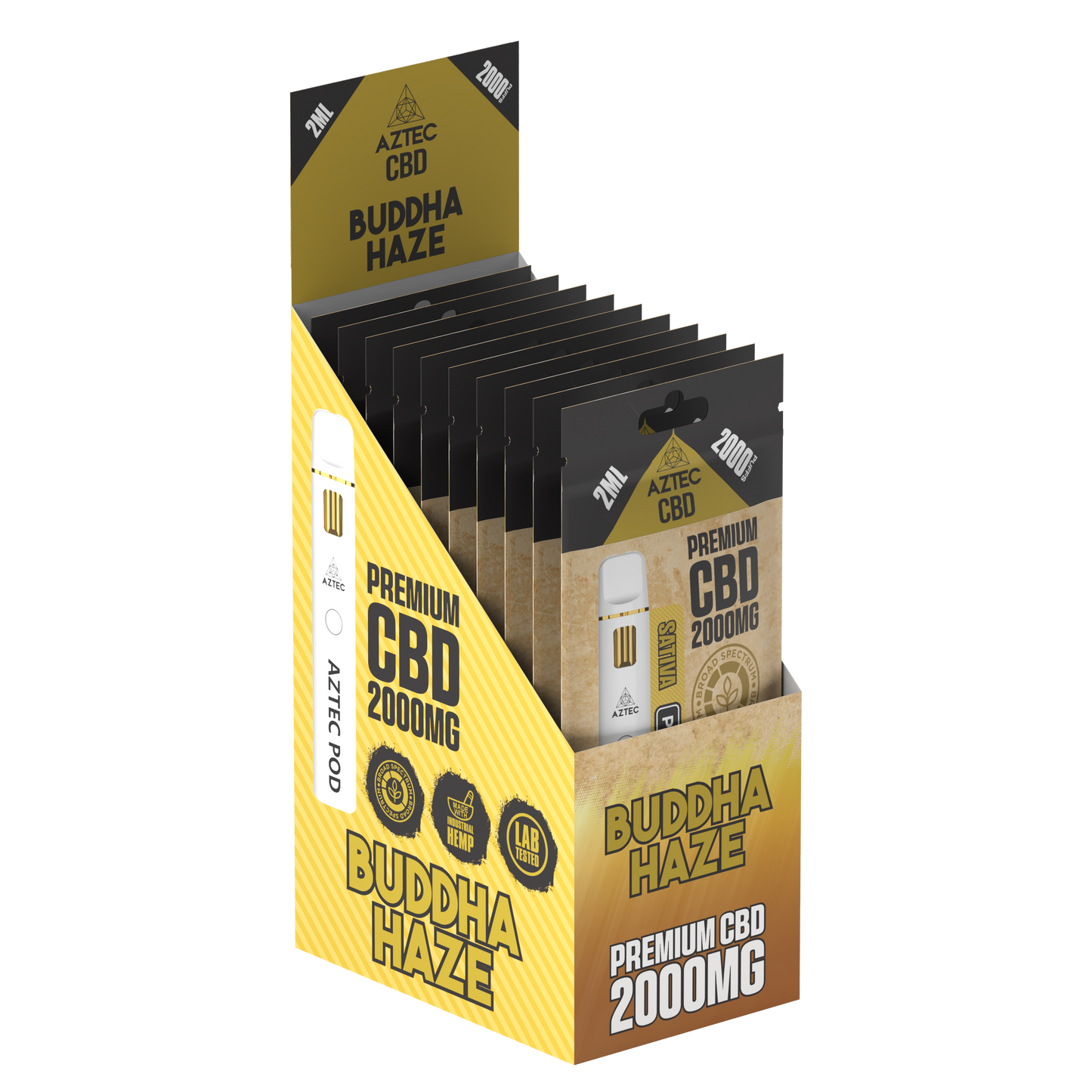 Aztec CBD Premium CBD Pod System 2000mg 2ml - Buddha Haze