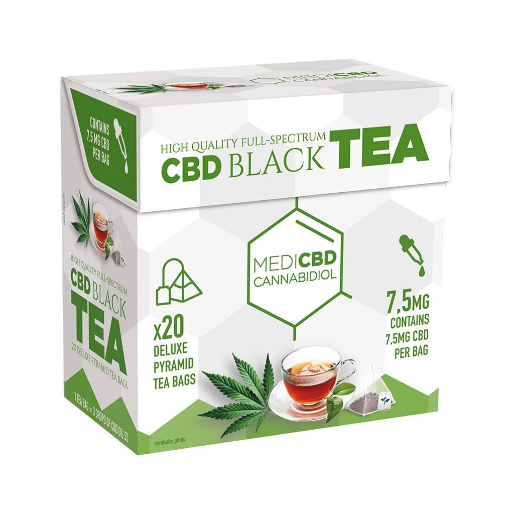 MediCBD CBD Tea Pyramid Bags: Black Tea - 150mg (20 Pack)