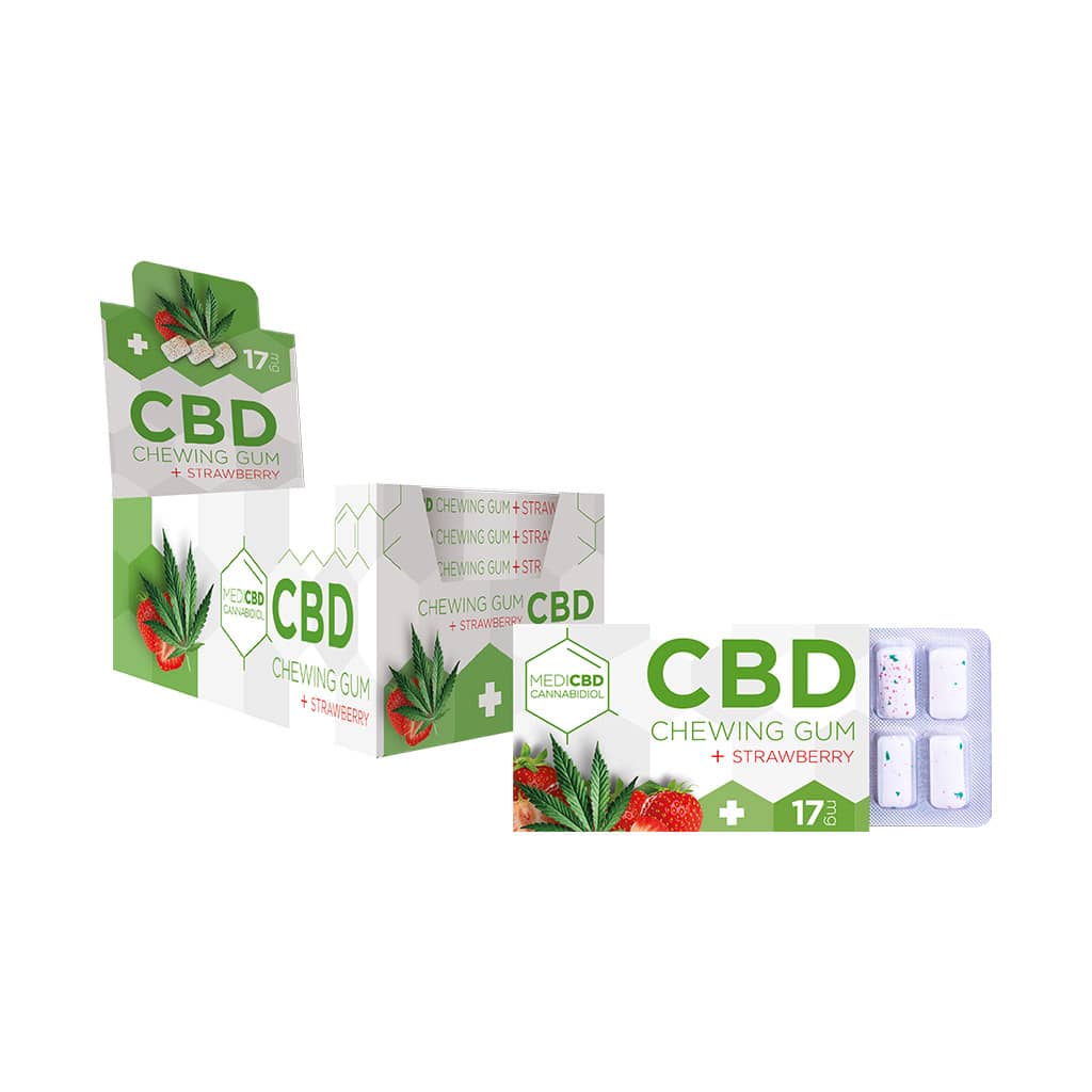 MediCBD CBD Chewing Gum: Strawberry - 17mg (24 Pack)