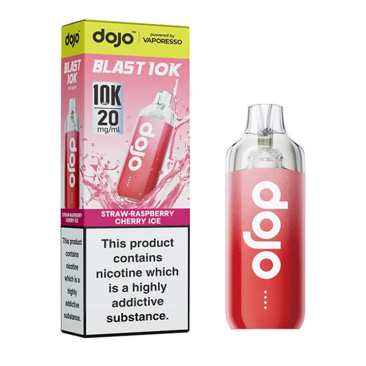 Vaporesso Dojo Blast 10K Vape Kit Straw Raspberry Cherry Ice Default Title