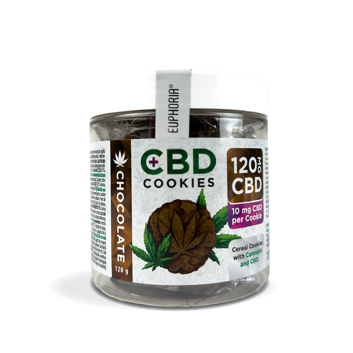 Euphoria CBD Cookies: Chocolate - 120mg (Pot of 12)