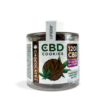 Euphoria CBD Cookies: Chocolate - 120mg (Pot of 12)
