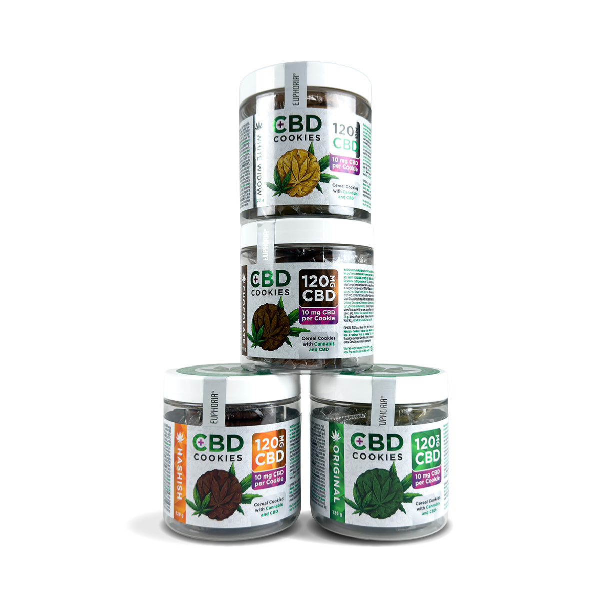 Euphoria CBD Cookies: Chocolate - 120mg (Pot of 12)