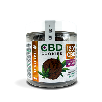 Euphoria CBD Cookies: Hashish - 120mg (Pot of 12)
