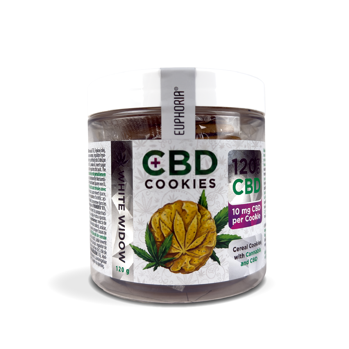 Euphoria CBD Cookies: White Widow - 120mg (Pot of 12)