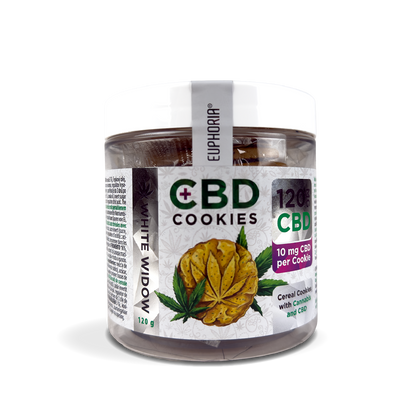 Euphoria CBD Cookies: White Widow - 120mg (Pot of 12)
