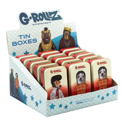 G-Rollz Pets Rock Designs Tobacco Tins (15 Pack)
