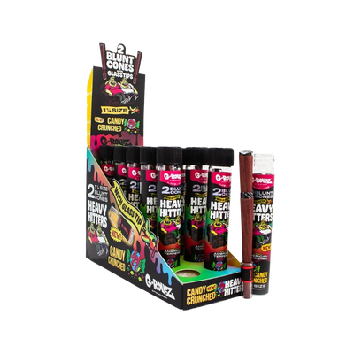 G-Rollz Heavy Hitters 1-1/4 Blunt Cones Glass Tip (2 pcs) - Candy Crunched (12 Pack)
