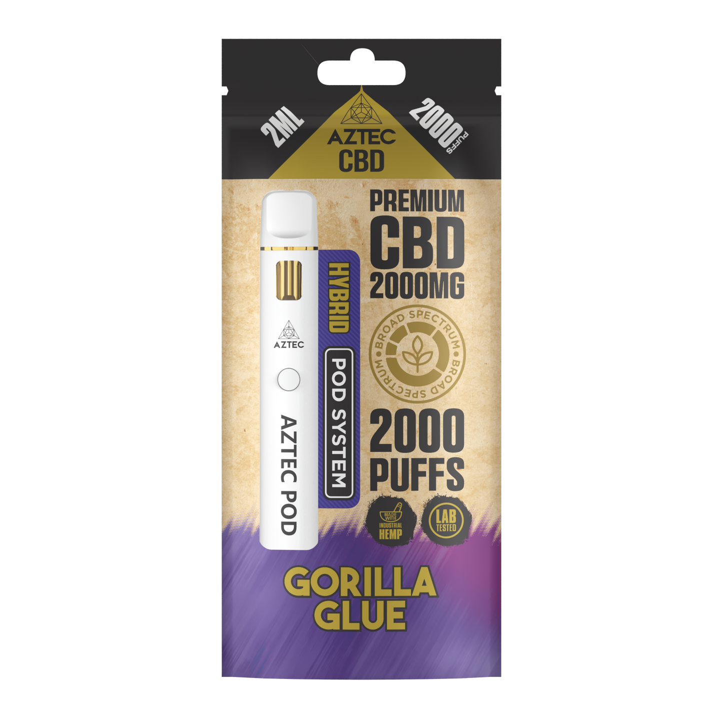 Aztec CBD Premium CBD Pod System 2000mg 2ml - Gorilla Glue