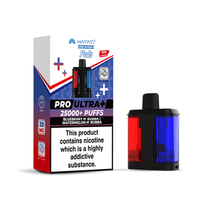 Hayati Pro Ultra 25K Refill Pods: Blueberry Hbubba / Watermelon Hbubba - 20mg
