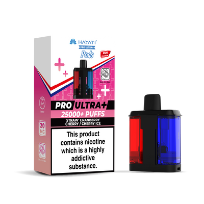 Hayati Pro Ultra 25K Refill Pods: Strawberry Cranberry Cherry / Cherry Ice - 20mg