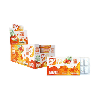 Astra Hemp CBD Chewing Gum Blister Packs: Mango - 36mg (24 Pack)
