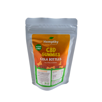 Hempthy Cola Bottle CBD Gummies 900mg - (30 Pack)