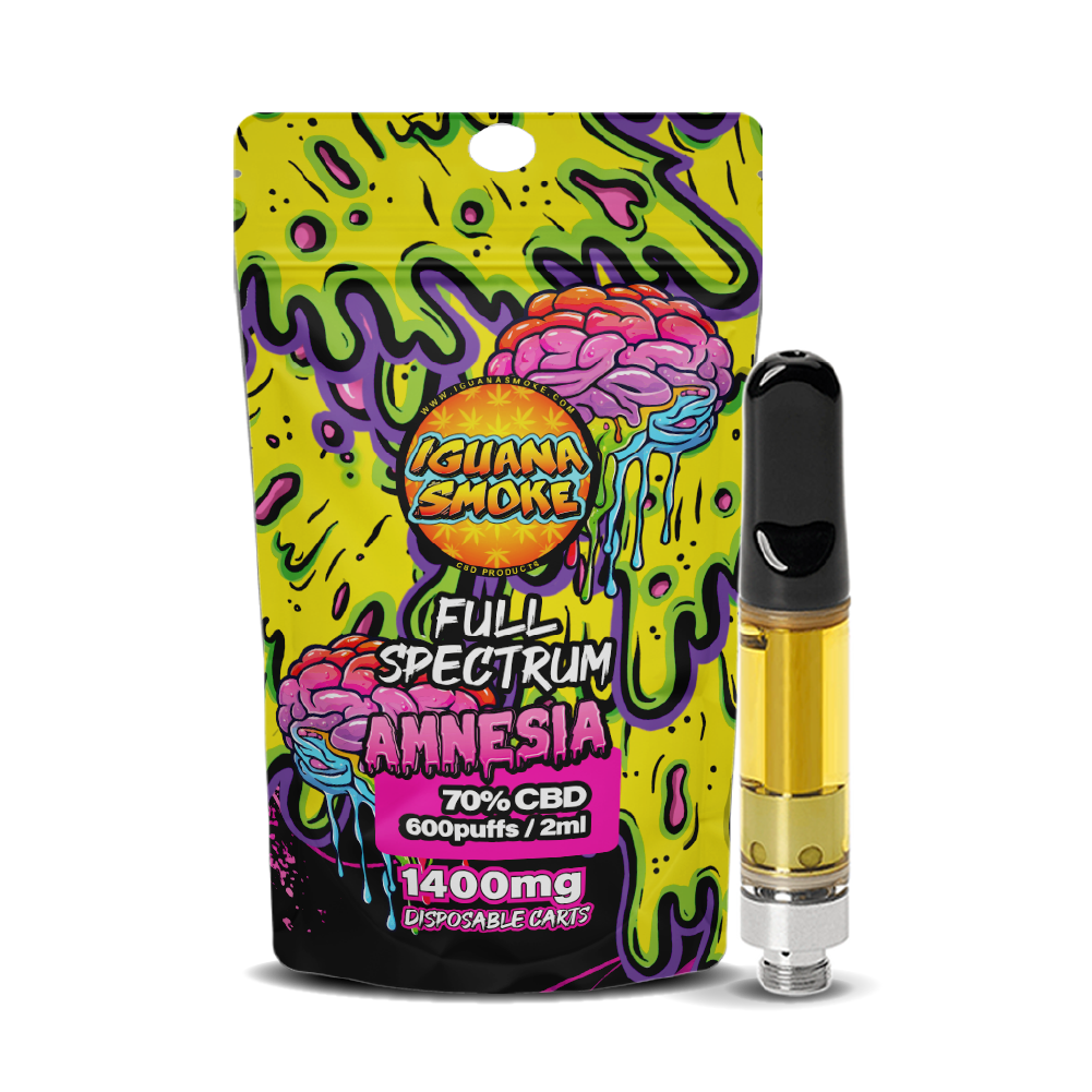 Iguana Smoke CBD Vape Cartridges 2ml: Amnesia - 1400mg