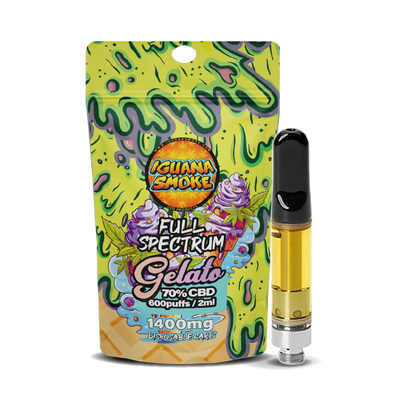 Iguana Smoke CBD Vape Cartridges 2ml: Gelato - 1400mg