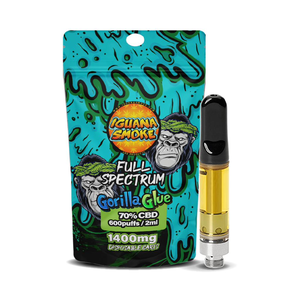 Iguana Smoke CBD Vape Cartridges 2ml: Gorilla Glue - 1400mg