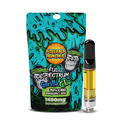 Iguana Smoke CBD Vape Cartridges 2ml: Gorilla Glue - 1400mg