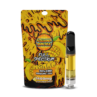 Iguana Smoke CBD Vape Cartridges 2ml: Mango - 1400mg