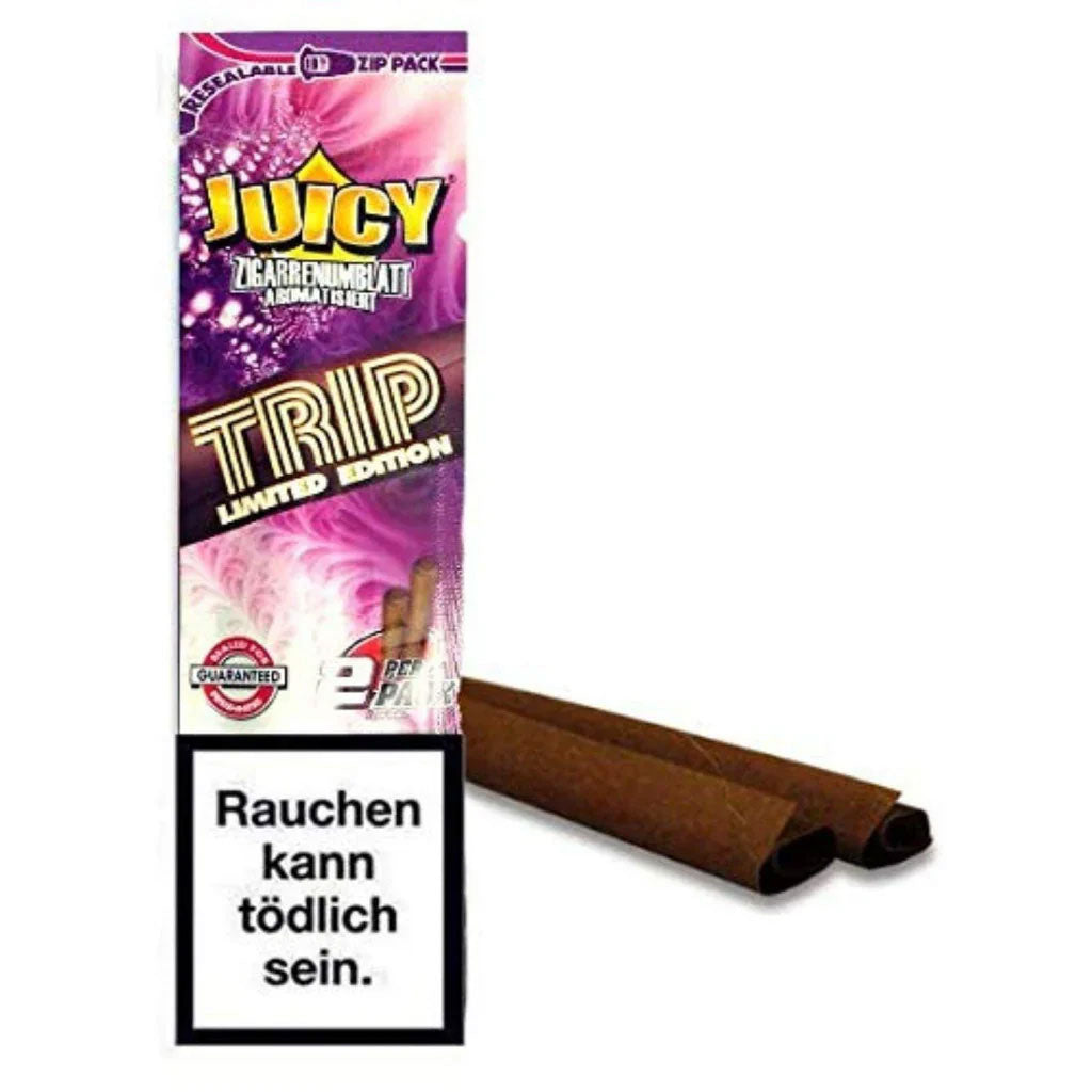 Juicy Double Wraps 2 Packs (25 Pack) Flavored Blunt Wraps Triple Dip System Trip Default Title