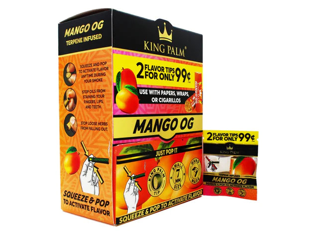 King Palm Flavoured Squeeze & Pop Tips - Mango OG (50pcs)
