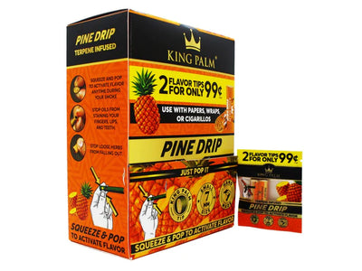 King Palm Flavoured Squeeze & Pop Tips - Pine Drip (50pcs)