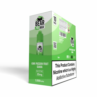 BEAR Pro MAX Salts: Kiwi Passionfruit Guava - 20mg (10 Pack)