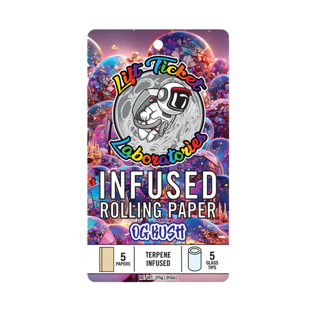 Lift Tickets Infused Rolling Paper with Glass Tips - OG Kush
