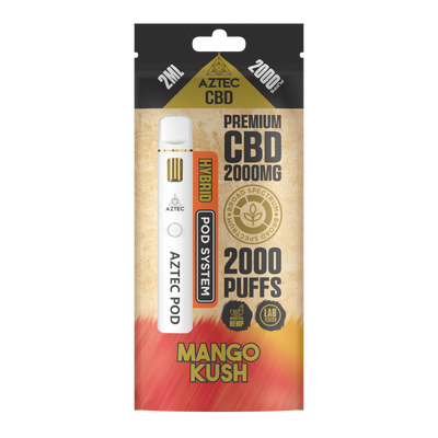 Aztec CBD Premium CBD Pod System 2000mg 2ml - Mango Kush