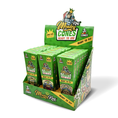 Monkey King Pre-Rolled Cones: Hemp - 3 Cones (18 Pack)