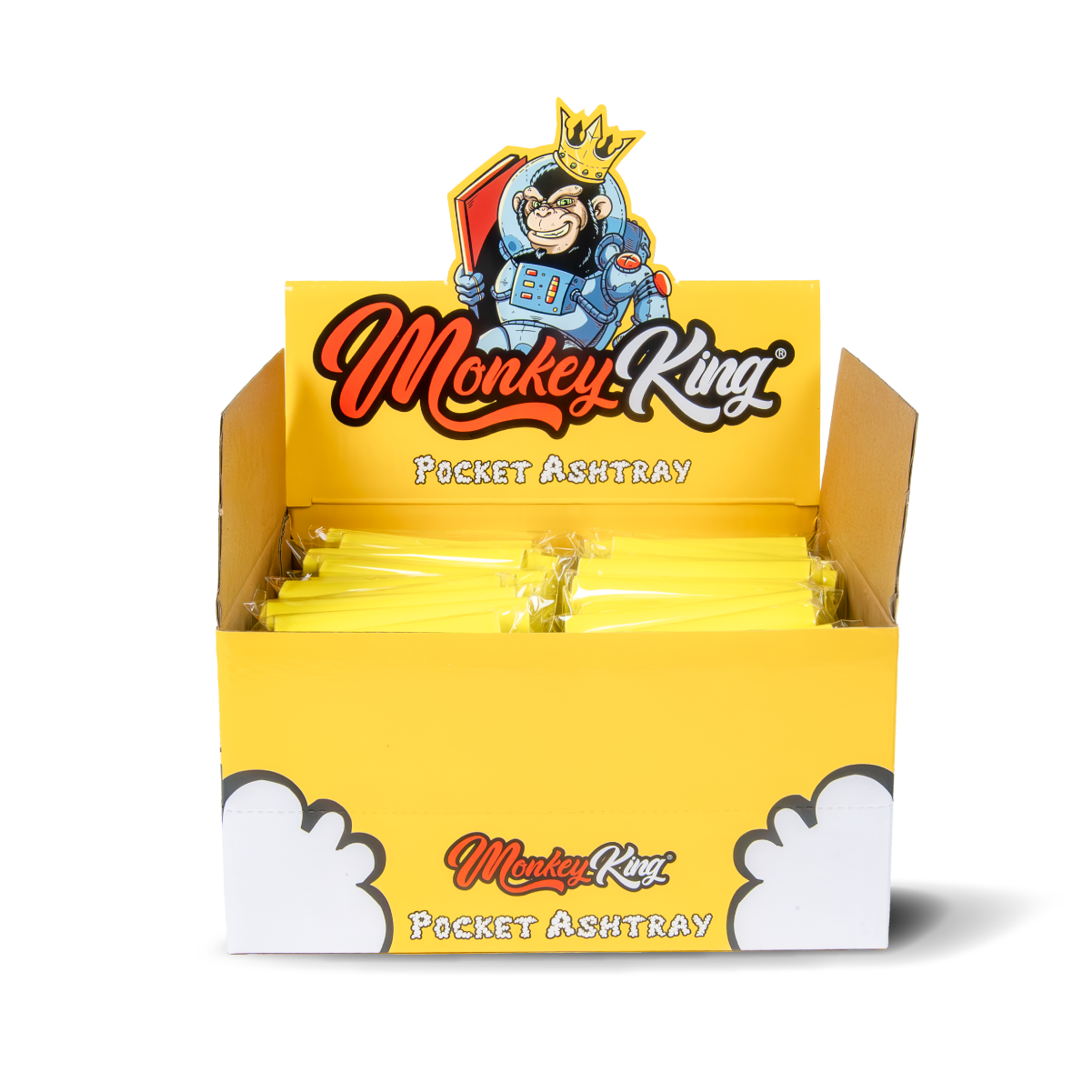 Monkey King Pocket Ashtrays: Yellow (24 Pack)