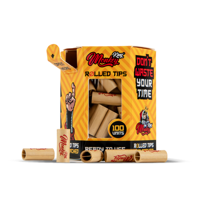 Monkey King Pre-Rolled Filter Tips: Unbleached (14 Pack)