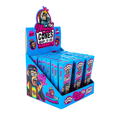 Monkey King: King Size Flavor Burst Cones (24 Pack) - Blueberry