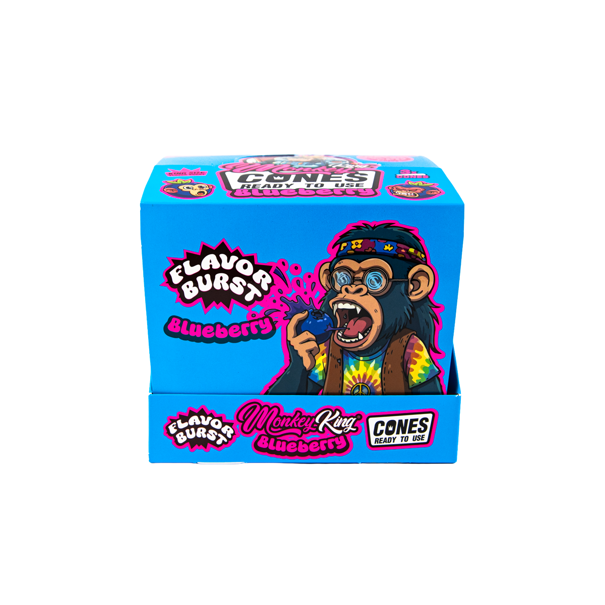 Monkey King: King Size Flavor Burst Cones (24 Pack) - Blueberry