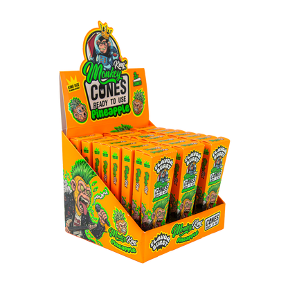 Monkey King: King Size Flavor Burst Cones (24 Pack) - Pineapple