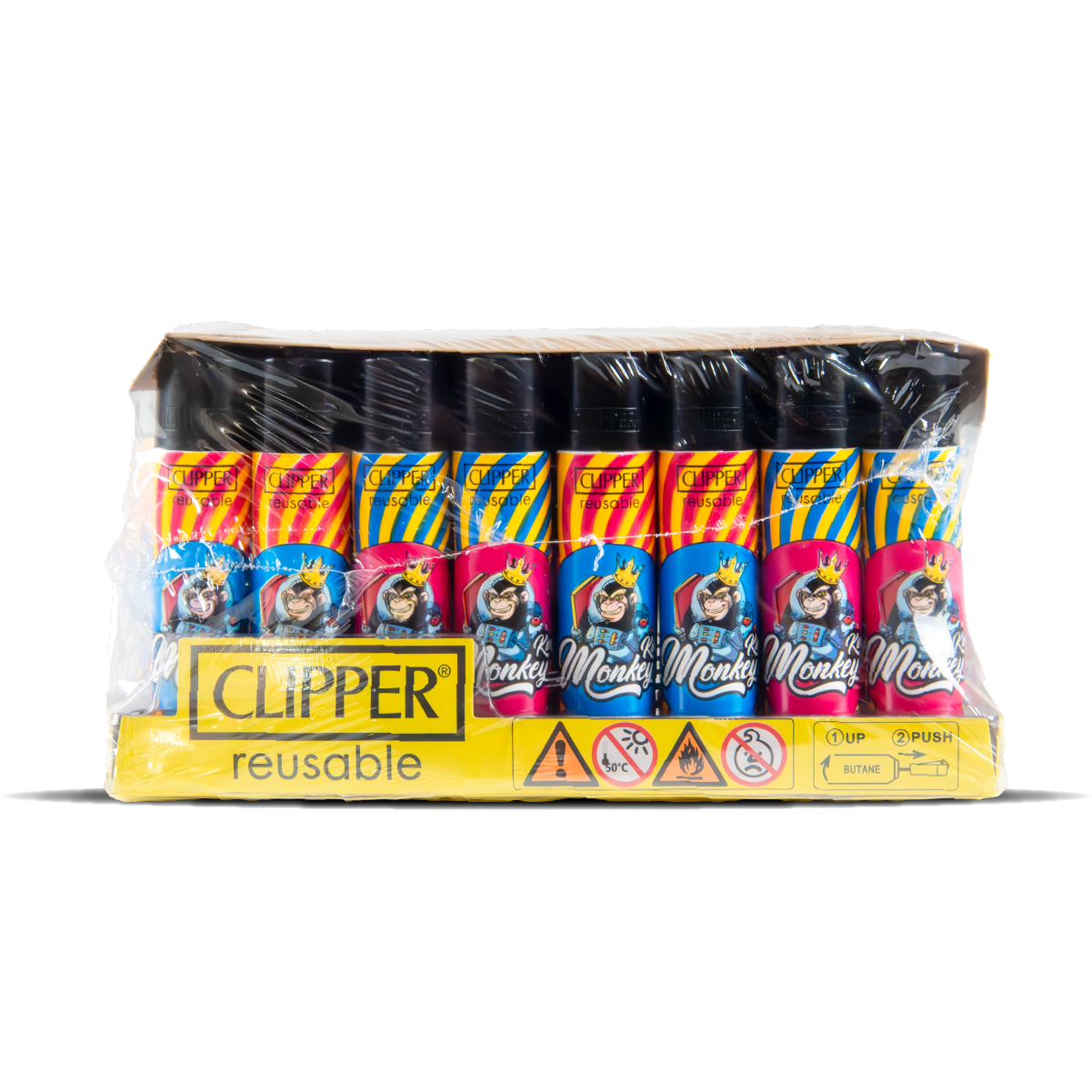 Monkey King Clipper Lighters: Monkey Ed. (48 Pack)