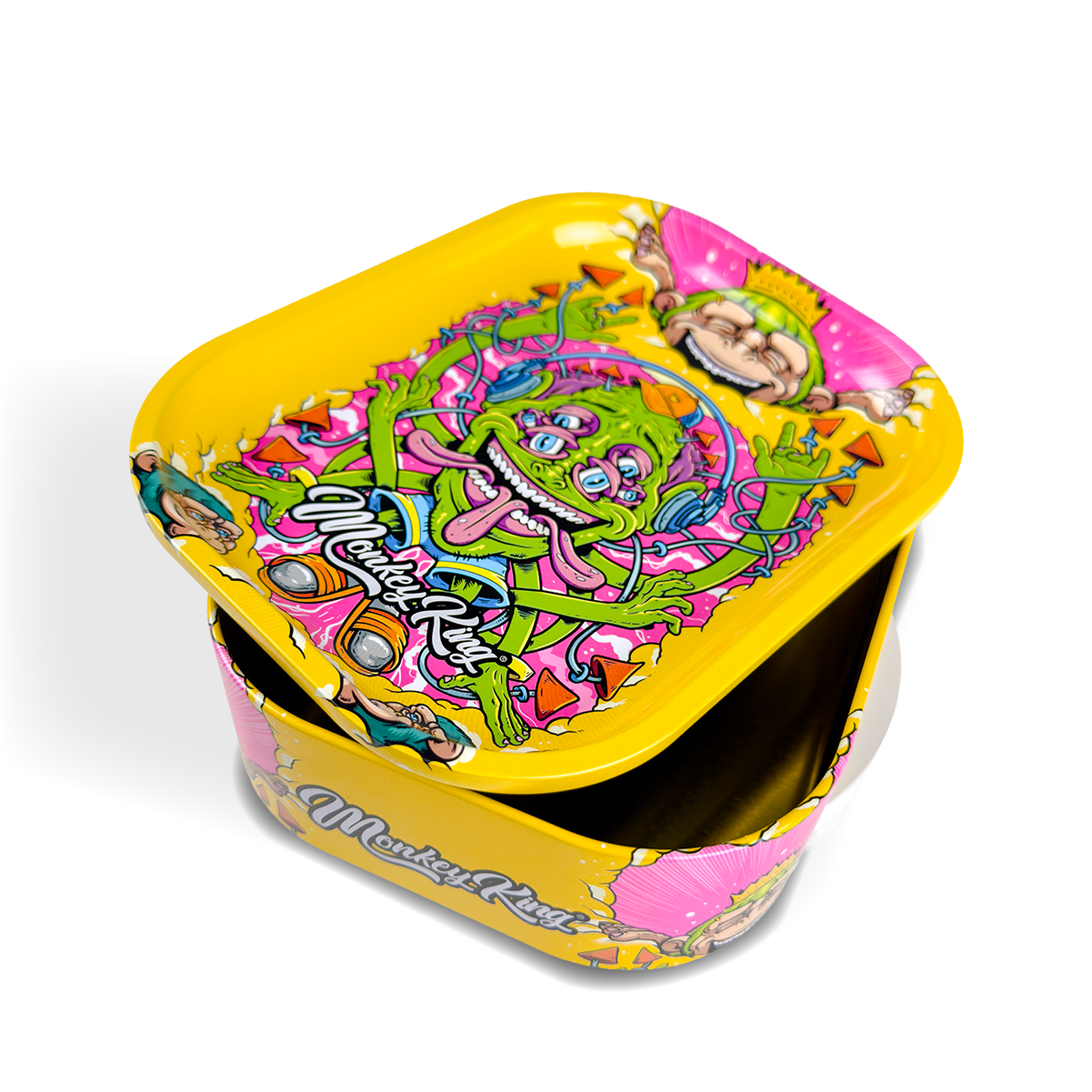 Monkey King Rolling Tray Box + Hemp Cones: Alien (Single Piece)