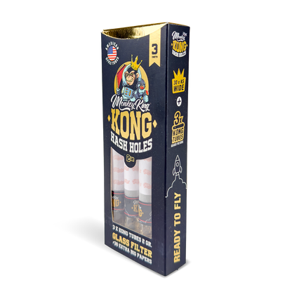 Monkey King Kong Tubes: Hash Holes King Size Wide - 3 Tubes (10 Pack)