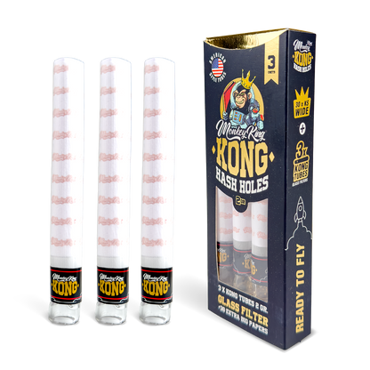 Monkey King Kong Tubes: Hash Holes King Size Wide - 3 Tubes (10 Pack)