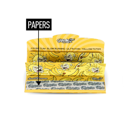 Monkey King Scented Smell Papers & Tips: Sweet Banana - King Size (24 Pack)