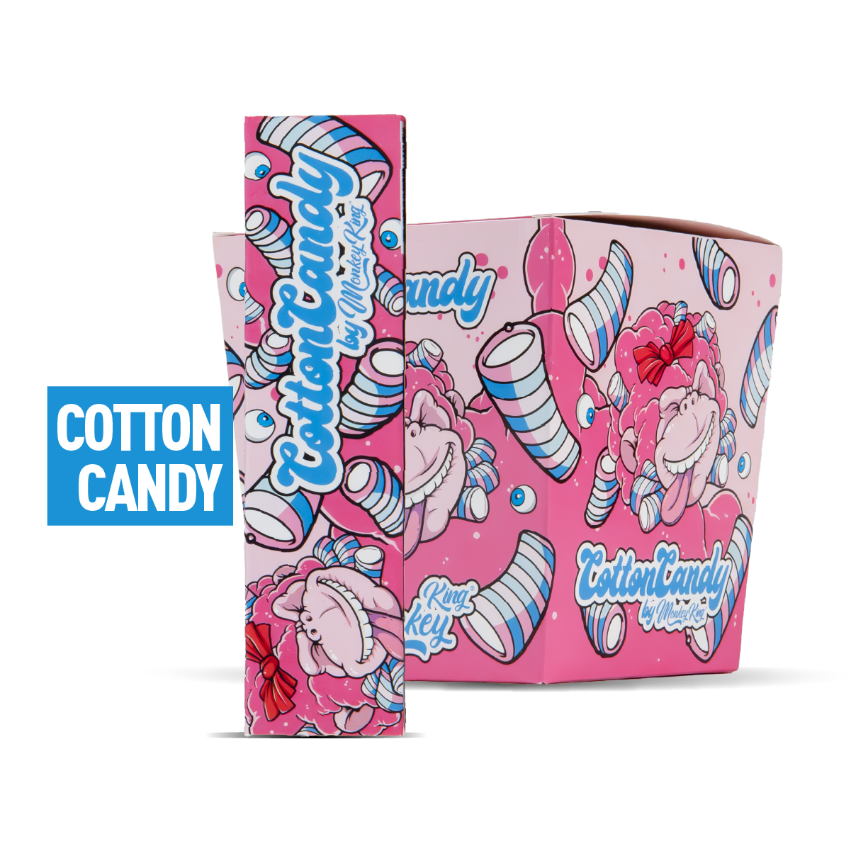 Monkey King Scented Smell Papers & Tips: Cotton Candy - King Size (24 Pack)