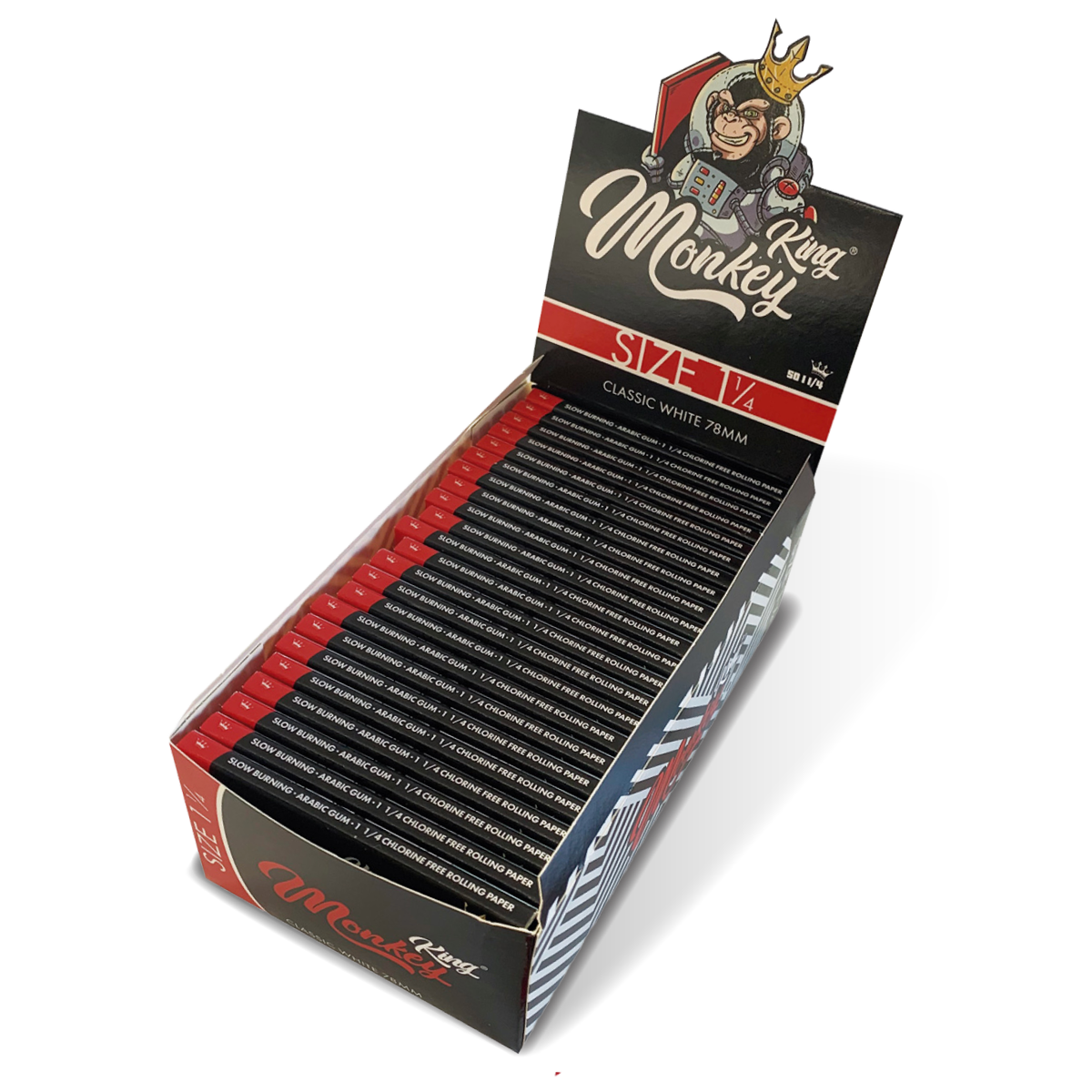 Monkey King Rolling Papers: White - Medium 1 1/4 (50 Pack)