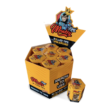 Monkey King Pre-Rolled Filter Tips: Unbleached (14 Pack)