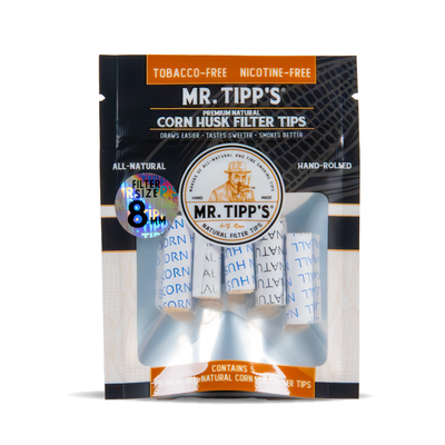 Mr Tipp's Corn Husk Filter Tips 8mm - Small (5pcs per Pack)
