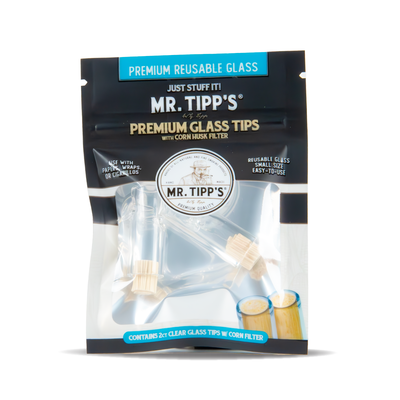 Mr Tipp's Filter Tips: Glass with Corn Husk 12mm - 2 Tips