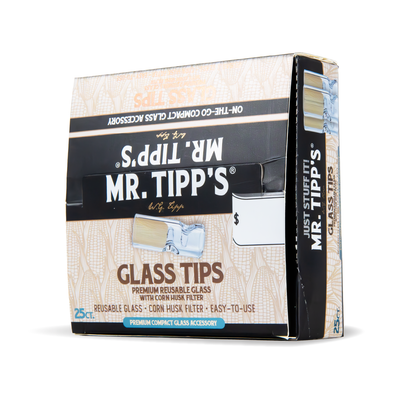Mr Tipp's Filter Tips: Glass with Corn Husk 12mm - 2 Tips